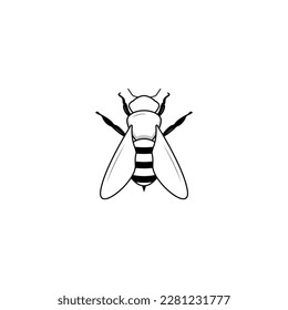 Bee icon isolated vector graphics