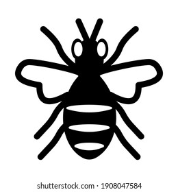 Bee icon isolated vector illustration. High quality black style vector icons.