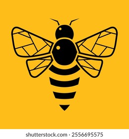 Bee icon isolated. Vector illustration