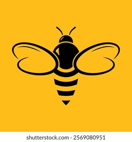 Bee icon isolated. Vector illustration