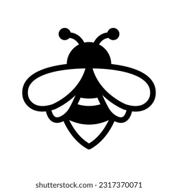 Bee icon line style vector images color editable