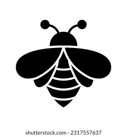 Bee icon line style vector images color editable
