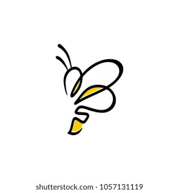 Bee icon logo.