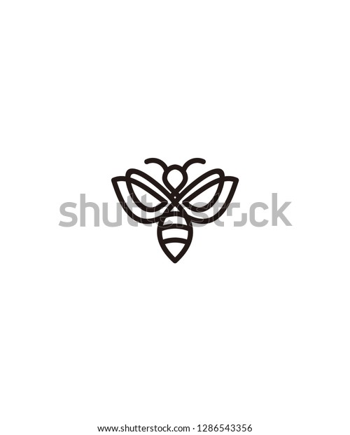 Bee Icon Logo Stock Vector (Royalty Free) 1286543356