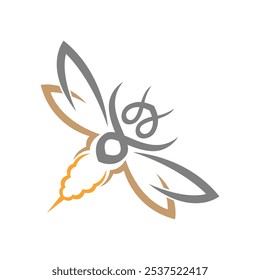 Bee icon logo design template