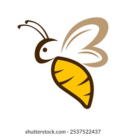 Plantilla de diseño de logotipo de icono de abeja