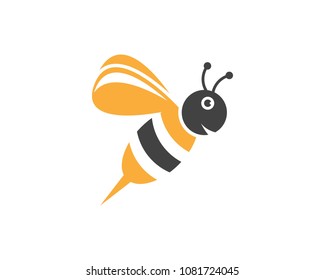 Bee icon logo design vector illustration