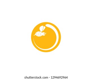 Bee icon logo design vector llustration