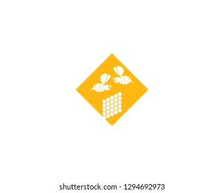 Bee icon logo design vector llustration