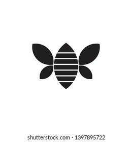 Bee icon logo design vector template