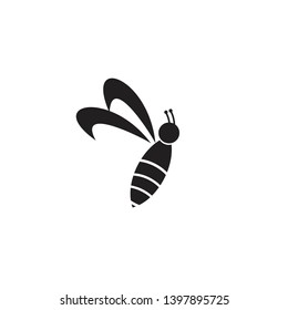 Bee icon logo design vector template