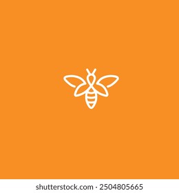 Diseño de Vector plano de logotipo de icono de abeja