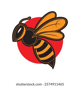 Bee icon. bee logo, Honey bee vector illustration. bee symbol.