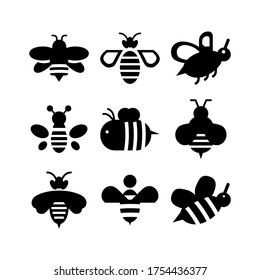 bee icon or logo isolated sign symbol vector illustration - Collection of high quality black style vector icons
