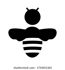 bee icon or logo isolated sign symbol vector illustration - high quality black style vector icons
