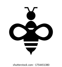 bee icon or logo isolated sign symbol vector illustration - high quality black style vector icons
