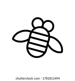 bee icon or logo isolated sign symbol vector illustration - high quality black style vector icons
