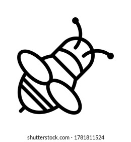 bee icon or logo isolated sign symbol vector illustration - high quality black style vector icons
