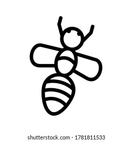 bee icon or logo isolated sign symbol vector illustration - high quality black style vector icons
