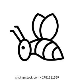 bee icon or logo isolated sign symbol vector illustration - high quality black style vector icons
