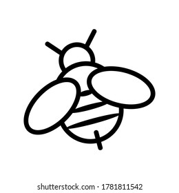bee icon or logo isolated sign symbol vector illustration - high quality black style vector icons
