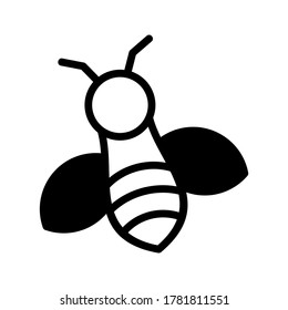 bee icon or logo isolated sign symbol vector illustration - high quality black style vector icons
