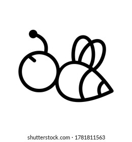 bee icon or logo isolated sign symbol vector illustration - high quality black style vector icons
