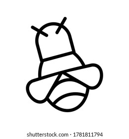 bee icon or logo isolated sign symbol vector illustration - high quality black style vector icons
