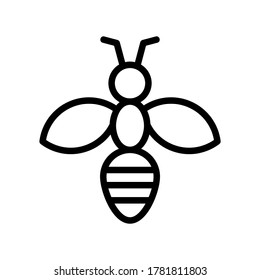 bee icon or logo isolated sign symbol vector illustration - high quality black style vector icons
