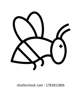 bee icon or logo isolated sign symbol vector illustration - high quality black style vector icons
