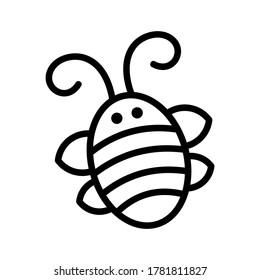 Bienensymbol oder Logo einzeln auf Zeichen, Vektorgrafik - hochwertige Vektorsymbole in schwarzem Stil
