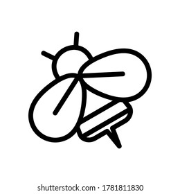 Bienensymbol oder Logo einzeln auf Zeichen, Vektorgrafik - hochwertige Vektorsymbole in schwarzem Stil
