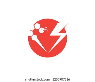 Bee icon logo template