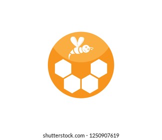 Bee icon logo template