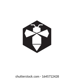 Bee icon logo vector concept design



B