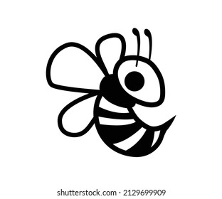 Bee Icon Logo Vector Design Stock Vector (Royalty Free) 2129699909 ...