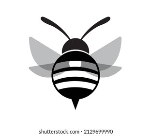 Bee icon logo vector design