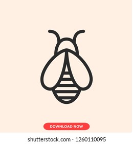 Bee icon modern vector style