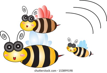 Bee icon on white