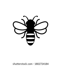 Bee icon on white background