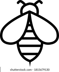 bee icon on white background. bee logo. flat style. honey and bee sign. 