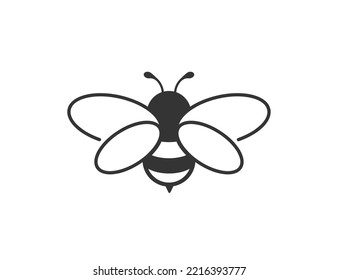 bee icon on white background