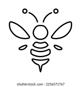 bee icon on white background, vector illustration.
