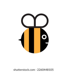 Bienensymbol auf weißem Hintergrund