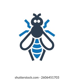 Bee Icon On White Background