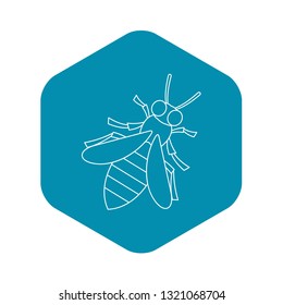 Bee icon. Outline illustration of bee vector icon for web