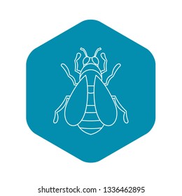 Bee icon. Outline illustration of bee vector icon for web