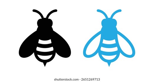 Bee icon set. flat illustration of vector icon.Bee Icon. Honey Bee Vector Icon.Vector art of a bee illustration representing nature, honey, and pollination