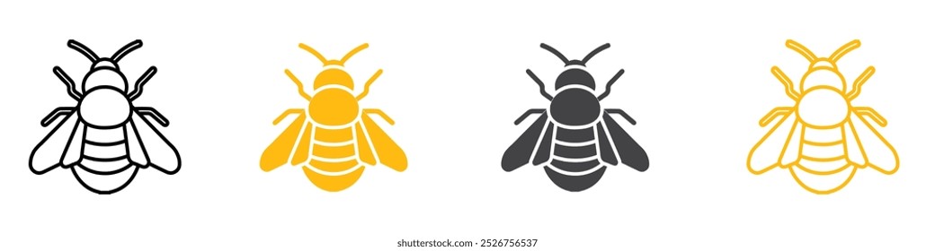 Signo y símbolo del icono de abeja