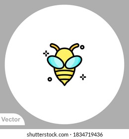 Bee icon sign vector,Symbol, logo illustration for web and mobile